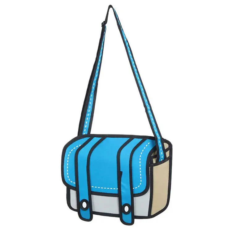 Designer Unisex Fashion Sling Bag Comic Cartoon Bag 3d Girls Shoulder Bags For School