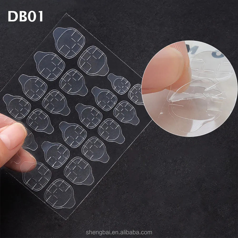 Großhandel Clear Invisible Transparent Nail Jelly Doppelseitiges Klebeband Adhesive Nail Sticker Kleber Nail Tools