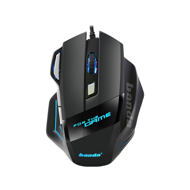 Hot Sale Ergonomic RGB Backlit Ergonomic Wired Mouse Optical Magic Computer USB Gaming Mouse with 7 Buttons and Private Mold