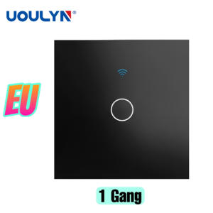 Interrupteur tactile intelligent WiFi Uoulyn EU 10A 1 gang 86*86mm Ehouse pour la <span class=keywords><strong>maison</strong></span>, compatible avec la connexion WiFi et Bluetooth - Product Image 1
