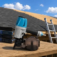 Cloueur pneumatique industriel CN65 compatible TOUA pour clous en bobine plastifiés et en fil de fer, mode de tir réglable, pour la construction en bois, OEM