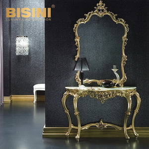 Consolle antica con luce a specchio lusso nella porta contro il <span class=keywords><strong>muro</strong></span> portico in marmo con rivestimento in marmo mensola del portico <span class=keywords><strong>tavolo</strong></span> del soggiorno - Product Image 4