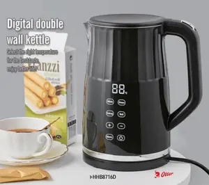 1.7L Double Lay Plastic And Stainless Water Jugs Big Mouth Kettle