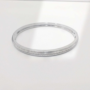 Custom plata 925 sterling <b>Silver</b> simple luxury <b>bangle</b> <b>bracelet</b> couple dainty gold plated engraved ladies fashion cuff <b>bracelets</b> - Product Image 2