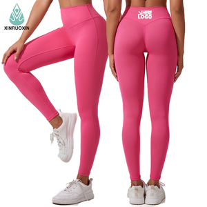 Abbigliamento <span class=keywords><strong>da</strong></span> Palestra per Donne con Logo Personalizzato - Leggings a Vita Alta per Tonificare i Fianchi - Pantaloni Aderenti <span class=keywords><strong>da</strong></span> Corsa e Yoga a Vita Alta per Donne - Product Image 2
