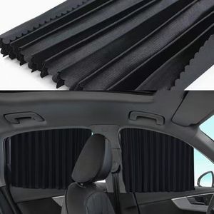 Car Side Window Shades Magnetic Sunshades Universal Thick Opaque Cloth Roller Blind For Car Windows Sun Protection Heat - Product Image 3