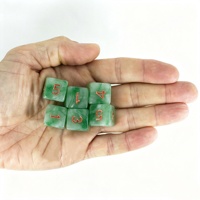 Ensemble de dés en résine acrylique effet jade de luxe, couleur personnalisée, forme étoile, points D6, dés en résine pour jeux de table et jeux de rôle