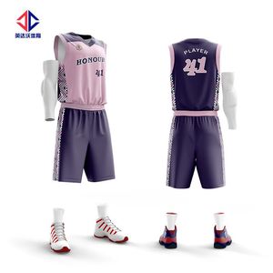 Camiseta de Baloncesto de Verano Sublimada, Transpirable, de Talla Grande, Reversible, Personalizada, Unisex, con Corte Automatizado - Product Image 5