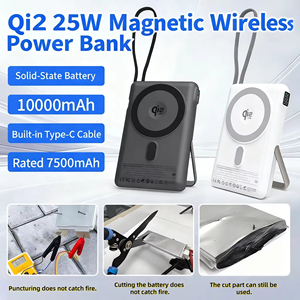 Batterie externe magnétique sans fil Qi2.2 10000mAh 25W à charge rapide, chargeur portable Type-C pour iPhone Samsung, idéal pour l'extérieur - Product Image 3
