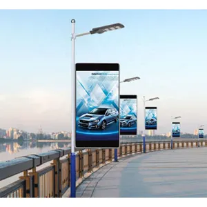 P3 açık su geçirmez hd video tam renkli sokak işık kutup çift yan P4 reklam videosu poster P5 led ekran