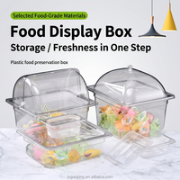 Boîte de rangement transparente écologique en plastique pour bonbons, en-cas et aliments secs, présentoir