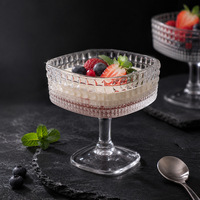 180ml glazen dessertbekers, geschikt voor meerdere glazen, rode wijn, ijs, pudding, fruitbord