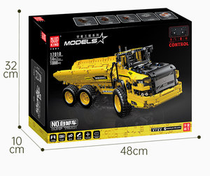 Mould <span class=keywords><strong>King</strong></span> 17010 <span class=keywords><strong>Camion</strong></span> à <span class=keywords><strong>benne</strong></span> basculante d'ingénierie MOC-8002 Ensemble de jouets de construction techniques télécommandés - Product Image 5