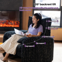 Fauteuil en velours à siège unique fait à la main chaise longue réglable en tissu de luxe pour chambre à coucher ou hôtel pour salon meubles de maison