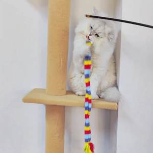 Rarlon Pet <span class=keywords><strong>Cat</strong></span> bacchetta giocattoli Teaser interattivi lunghi 45cm per gattino - Product Image 5