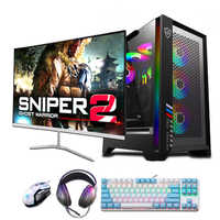 I3 pc Game murah, full gaming dengan gpu kustom set komputer desktop bawaan grosir pc gamer desktop rx580 gpu 6100