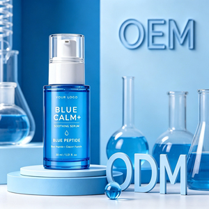 ODM บรรจุภัณฑ์แบบกำหนดเอง บลูไฮยาลูโรนิก แอซิด ไวท์เทนนิ่ง สเมียร์ สำหรับของเหลว ช่วยปรับสภาพผิวหยาบกร้านให้เรียบเนียน มองเห็นได้ชัดเจน ขั้นต่ำในการสั่งซื้อน้อย รับผลิตแบรนด์ส่วนตัว - Product Image 4