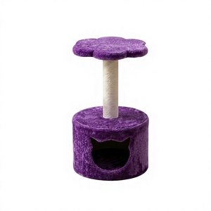 Petite niche pour chat Violet Blossom avec une touche ludique - Product Image 1