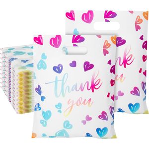 Thank You <b>Bags</b> 100Pcs 15X12 Inch Plastic Gift <b>Bags</b> With Handles For Birthday Party birthday - Product Image 1