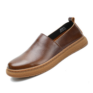 Mocassini da <span class=keywords><strong>Uomo</strong></span> in Pelle di Vacchetta Morbida a Strato Singolo Molto Comodi, Nuovi Slip-on Traspiranti Estivi 2026 - Product Image 1