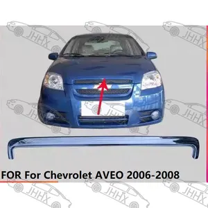 Xe mui xe Chrome Strip front bumper lưới tản nhiệt trang trí Chrome cho Chevrolet Aveo 2006-2008 ABS Chrome xe phía trước xe