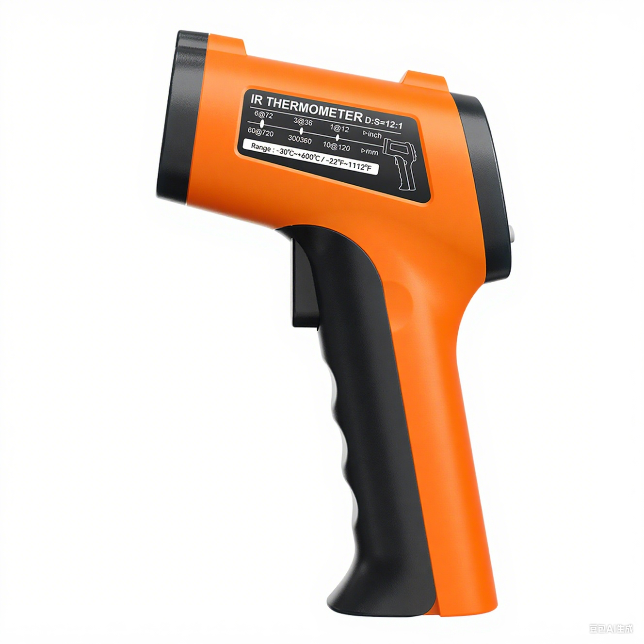 Thermomètre Infrarouge Numérique Sans Contact - Modèle GM320, Couleur Orange, 1 Pièce Neuve