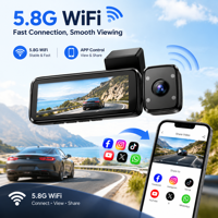 Caméra embarquée HD 4K+2K+2K pour voiture, caméra de tableau de bord 4K, caméra de tableau de bord 3 canaux, Wifi, GPS, caméra de tableau de bord 4K à 3 objectifs