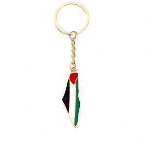 Wholesale Palestine Map Flag Keychain Pendant Decoration Men's and Women's Metal Pendant <b>Key</b> Chain Freedom Palestine <b>Key</b> <b>Ring</b> - Product Image 1