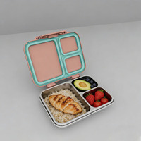 Myjoybee Nouvelle boîte à lunch portable pour le camping en plein air, ensemble de boîtes à lunch en acier inoxydable durable pour les étudiants et les enfants
