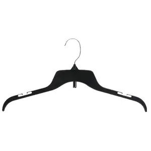 Non-Slip Economy Plastic Coat Hanger, Black Plastic, 43cm/17''