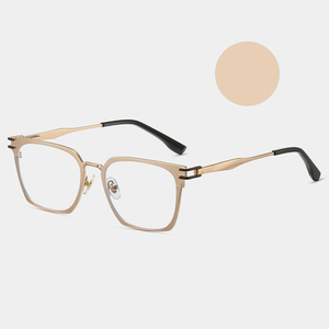 87335 Gafas de Moda de Alta Calidad con Marco Cuadrado de Metal Retro Clásico para Hombre, Multicolor, Anti Luz Azul, Monturas Ópticas 2025 - Product Image 4