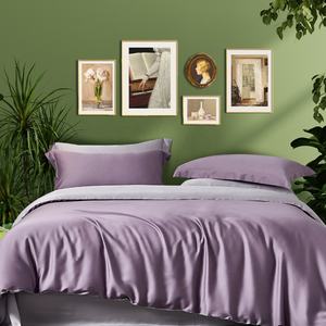 Ensembles de literie en fibre de lyocell de qualité pour hôtel de luxe housse de couette design 4 pièces ensemble de draps de couleur bleu clair - Product Image 2