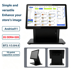 15.6 Inch Android 11 POS Terminal 10 Points Capacitive Touch Cash Register Optional 10.1 Inch Customer Display Camera For Restau - Product Image 2