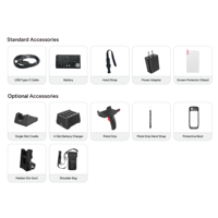 Terminal de Datos Móvil Resistente MEFERI con Android 12, 4G, Escáner de Códigos QR 1D y 2D, PDA Inalámbrico para Inventario, Superventas