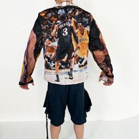 Sweat à capuche personnalisé en tapisserie, style streetwear, en coton épais de haute qualité