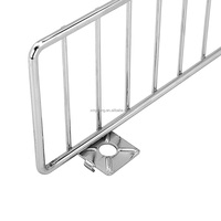 Présentoir de supermarché simple face Diviseur de clôture avant Étagère en gondole en métal robuste pour compartiments pratiques