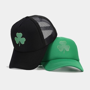Sombrero de camionero de verano para hombre con patrón de trébol gorra de béisbol de malla de protección solar transpirable de moda para actividades al aire libre - Product Image 2