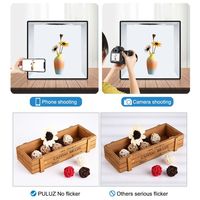 Boîte à lumière de studio photo portable et pliable PULUZ 30 cm, tente de prise de vue de table avec éclairage LED et 6 couleurs