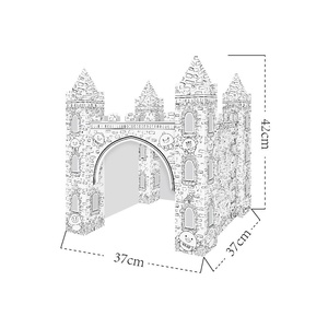Casa de Papel para Dibujar y Pintar para Niños, Modelo de <span class=keywords><strong>Castillo</strong></span> Tridimensional para Manualidades, 40 Piezas, Ensamblaje Hecho a Mano - Product Image 4