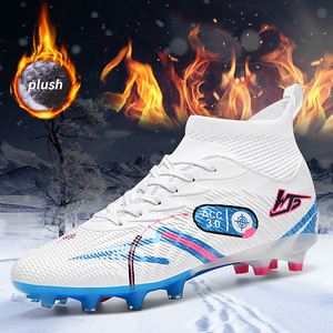 Chaussures de football chaudes d'hiver avec doublure en peluche, crampons AG TF pour hommes, femmes, enfants, chaussures d'entraînement unisexes - Product Image 2