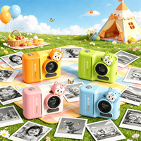 Appareil photo selfie haute définition pour enfants, mini appareil photo numérique de dessin animé, appareil photo jouet pour tout-petits, meilleur cadeau d'anniversaire pour les jeunes photographes