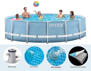 <span class=keywords><strong>INTEX</strong></span> 26702 305x76CM rond gris clair famille amusant cadre au-dessus du <span class=keywords><strong>sol</strong></span> en acier cadre <span class=keywords><strong>piscine</strong></span> avec filtre pompe ensemble - Product Image 3