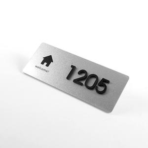 Numéros de chambre d'hôtel en métal personnalisés pour l'intérieur, lettres en acier inoxydable, vente de panneaux personnalisés en acier pour mur - Product Image 3