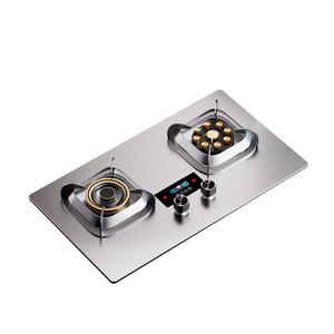 Potente Cocina de <span class=keywords><strong>Gas</strong></span> Integrada, Estufa de <span class=keywords><strong>Gas</strong></span> LPG con Superficie de Acero Inoxidable, Estufa de <span class=keywords><strong>Gas</strong></span> de 2 Quemadores para Utensilios de Cocina Domésticos - Product Image 1