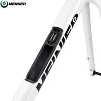 Cadre de vélo de gravier en fibre de carbone avec boîte à outils, patte de dérailleur UDH et boîtier de pédalier T47, compatible pneus 700Cx47C