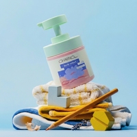 Vente en gros de flacons de shampooing et d'après-shampooing personnalisés uniques en verre givré de 300 ml et 500 ml, flacon de gel douche de luxe