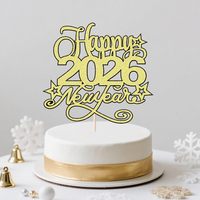 2026 Neujahr Weihnachten Cake Topper Cupcake Ornamente Back dekoration Frohes Neues Jahr Kuchen Dekorieren Party zubehör
