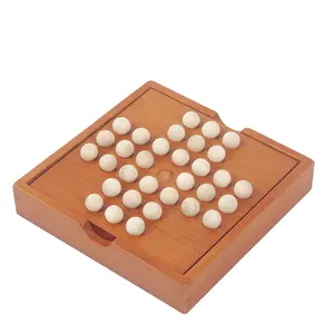 Gioco solitario in legno Puzzle giochi da tavolo solitario marmo portatile Solo gioco da tavolo FAMA FSC SA8000 CTPAT SEDEX BSCI Social Audit