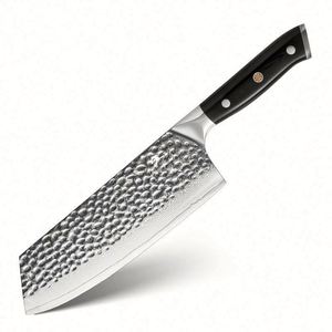 Couteau de Chef Professionnel 8 Pouces G10 Damas, Lame Personnalisée en Acier Inoxydable Carbone 67 Couches, Écologique, Ambidextre, pour Cuisine - Product Image 1