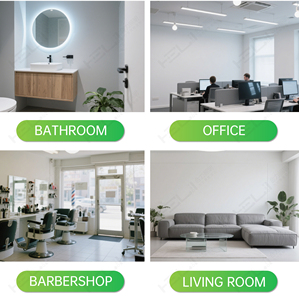 Tube LED Économe en Énergie 10W 15W 20W 30W 40W 50W Haute Luminosité, <span class=keywords><strong>Luminaire</strong></span> en Aluminium avec Abat-jour en PP pour Bureau et Atelier - Product Image 3